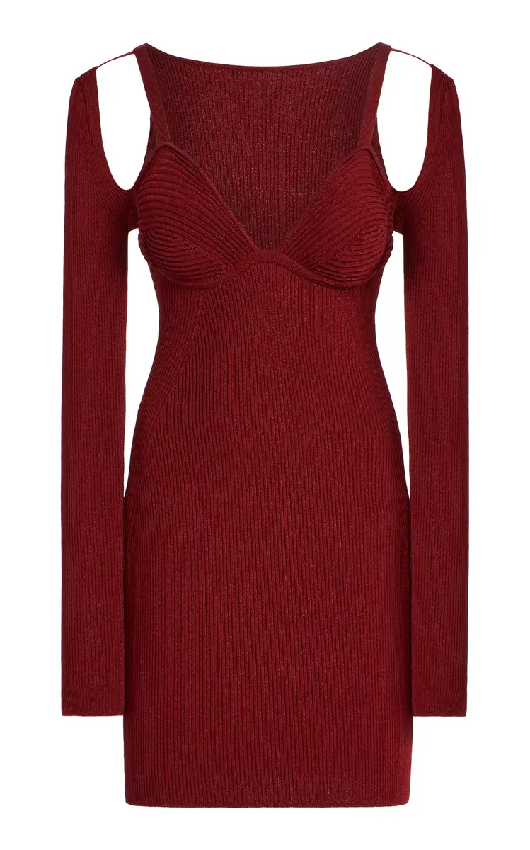 Nensi Dojaka Ribbed-Knit Mini Dress | Image 1 Nensi Dojaka Ribbed-Knit Mini Dress | Image 1