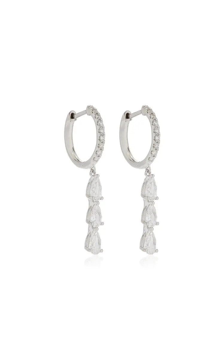 Anita Ko 18k White Gold Diamond Earrings | Thumbnail 3 Anita Ko 18k White Gold Diamond Earrings | Thumbnail 3