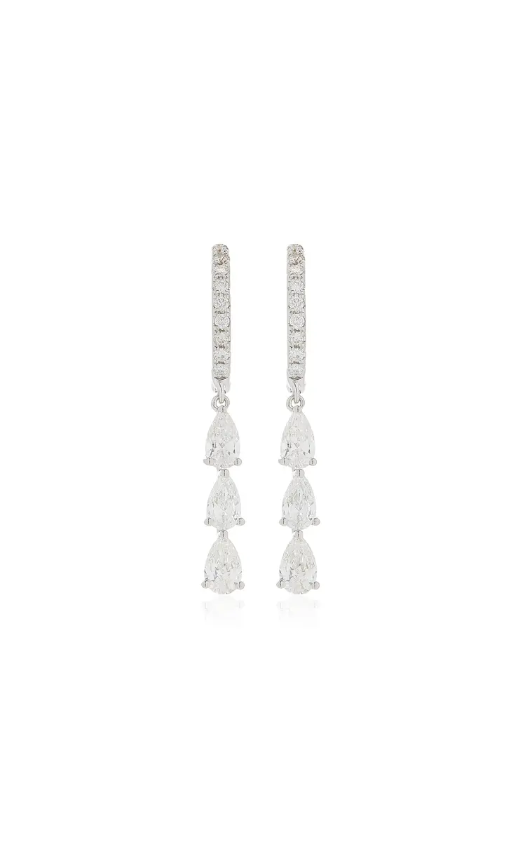 Anita Ko 18k White Gold Diamond Earrings | Thumbnail 4 Anita Ko 18k White Gold Diamond Earrings | Thumbnail 4