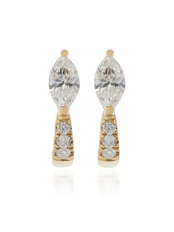 18k Yellow Gold Diamond Earrings