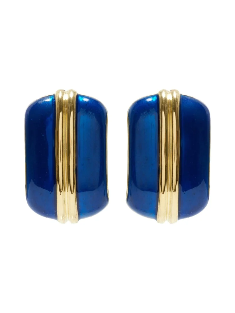 Exclusive Road Divided Enameled 14K Gold Vermeil Earrings Exclusive Road Divided Enameled 14K Gold Vermeil Earrings