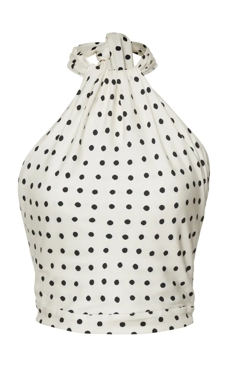 Lena Hoschek Capri Polka-Dot Halter Top