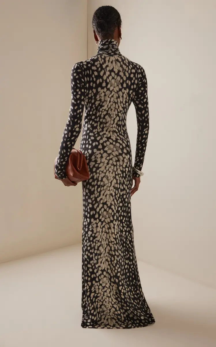 Brandon Maxwell The Camille Printed Cashmere Gown | Thumbnail 4 Brandon Maxwell The Camille Printed Cashmere Gown | Thumbnail 4
