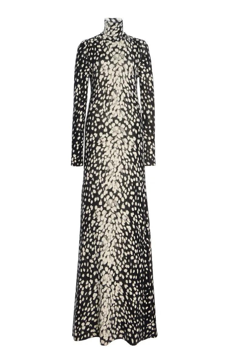 Brandon Maxwell The Camille Printed Cashmere Gown | Thumbnail 7 Brandon Maxwell The Camille Printed Cashmere Gown | Thumbnail 7