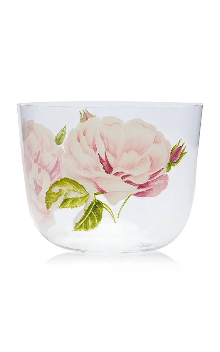 Giambattista Valli Home Painted Glass Water Tumbler - Multi | Thumbnail 2 Giambattista Valli Home Painted Glass Water Tumbler - Multi | Thumbnail 2