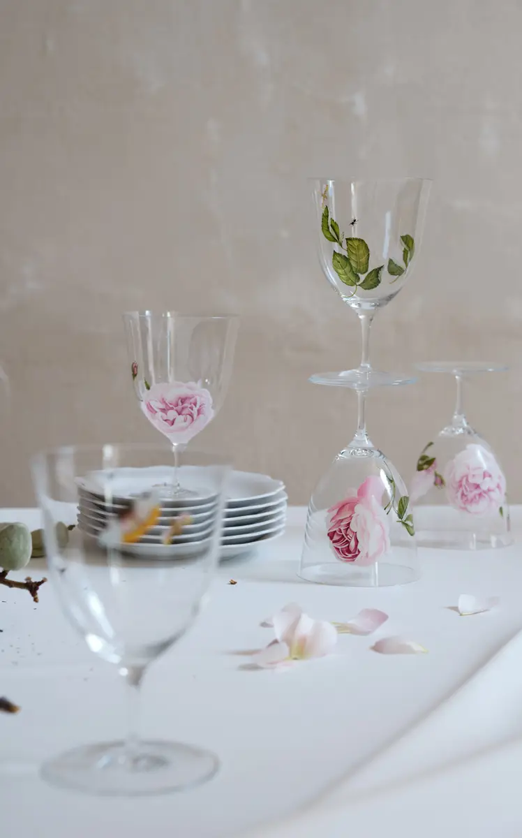 Giambattista Valli Home Painted Water Glass - Multi | Thumbnail 2 Giambattista Valli Home Painted Water Glass - Multi | Thumbnail 2