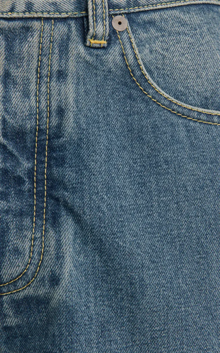 Maison Margiela Oversized High-Rise Cotton Wide-Leg Jeans - Medium Wash | Thumbnail 5 Maison Margiela Oversized High-Rise Cotton Wide-Leg Jeans - Medium Wash | Thumbnail 5