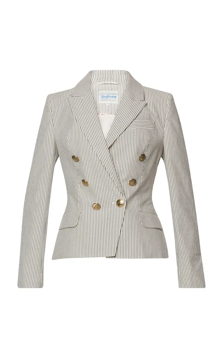 Lena Hoschek Capitano Striped Cotton Blazer | Thumbnail 6