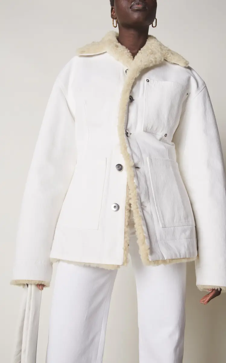 Bottega Veneta Denim Shearling Jacket | Thumbnail 4