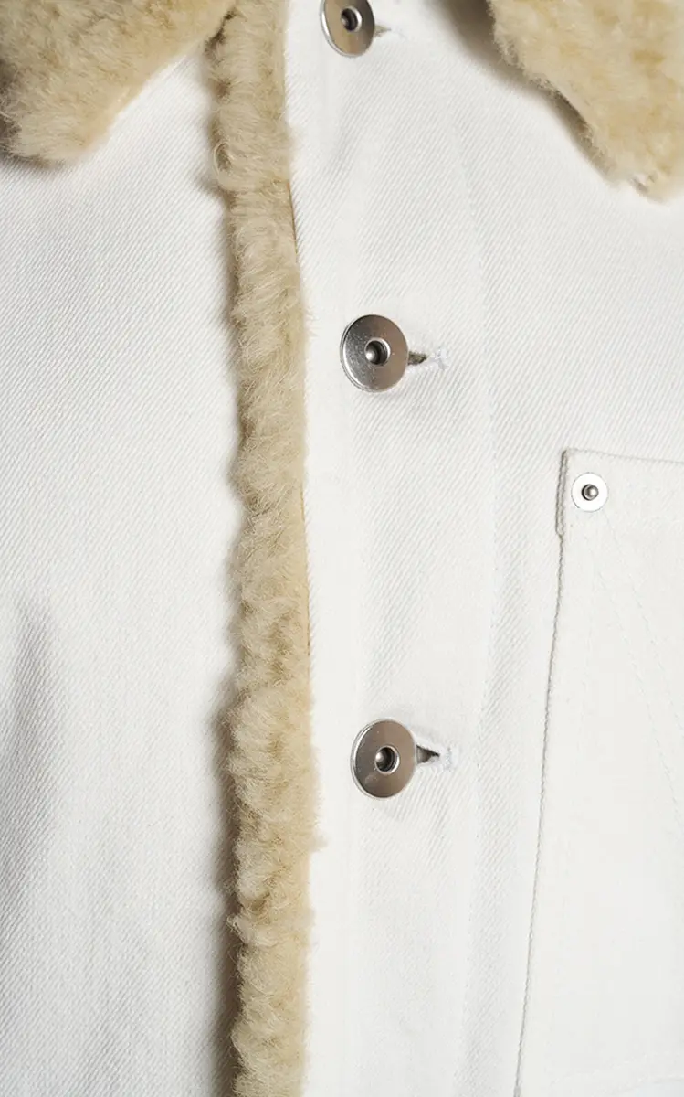Bottega Veneta Denim Shearling Jacket | Thumbnail 6