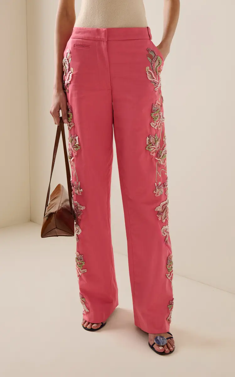 Christopher Esber Duke Embellished Cotton Wide-Leg Pants | Thumbnail 3 Christopher Esber Duke Embellished Cotton Wide-Leg Pants | Thumbnail 3