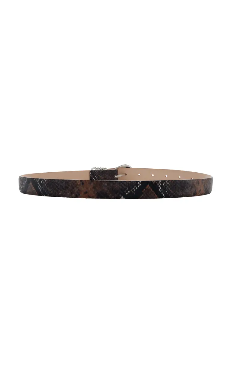 Déhanche Hollyhock Snake-Effect Leather Belt | Thumbnail 3