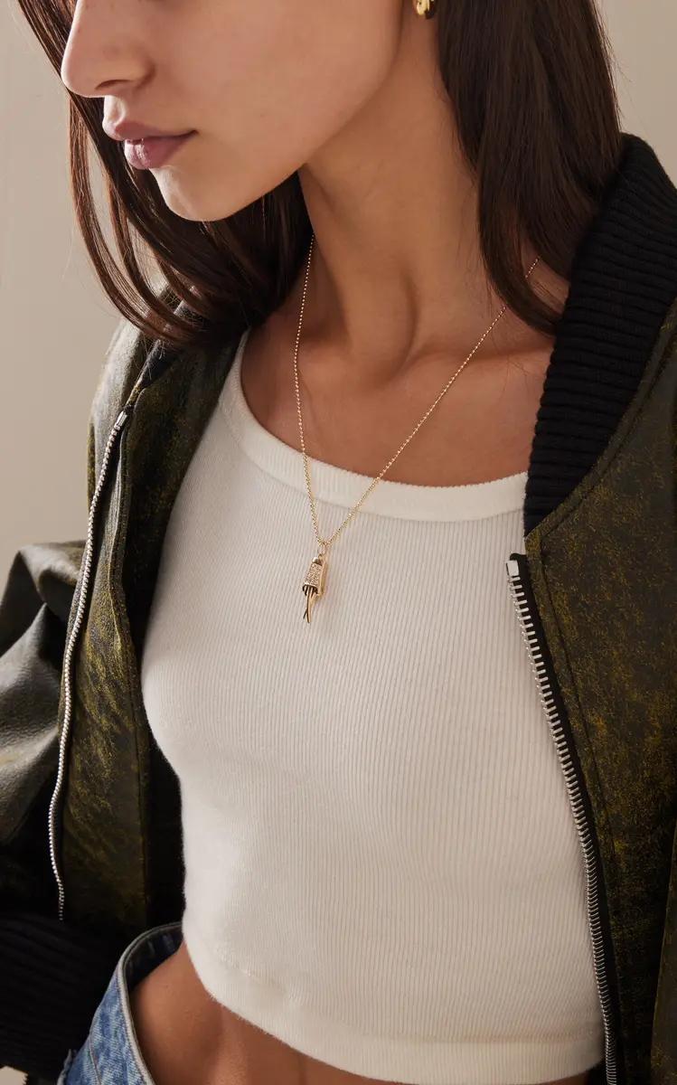 Sydney Evan Mano Dingers 18K Yellow Gold Diamond Necklace | Thumbnail 2