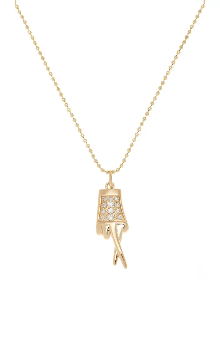 Sydney Evan Mano Dingers 18K Yellow Gold Diamond Necklace | Thumbnail 3