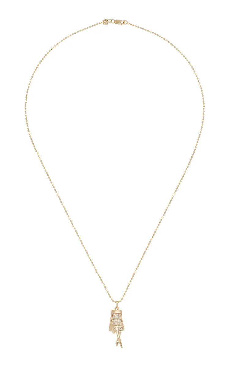 Sydney Evan Mano Dingers 18K Yellow Gold Diamond Necklace | Thumbnail 4