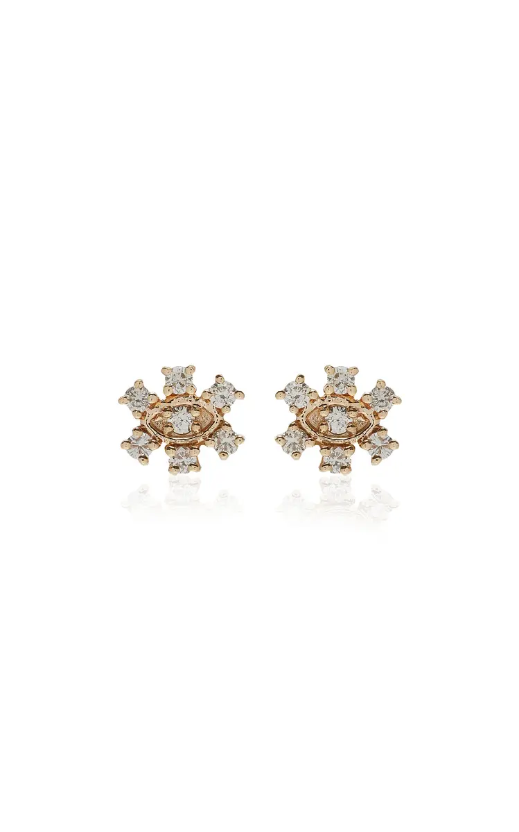 Sydney Evan 14K Gold Diamond Earrings