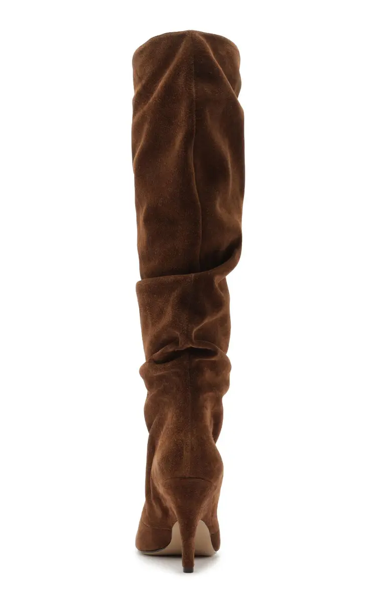 Alexandre Birman Tati Scrunched Suede Knee Boots - Brown - US 8.5 | Thumbnail 10 Alexandre Birman Tati Scrunched Suede Knee Boots - Brown - US 8.5 | Thumbnail 10