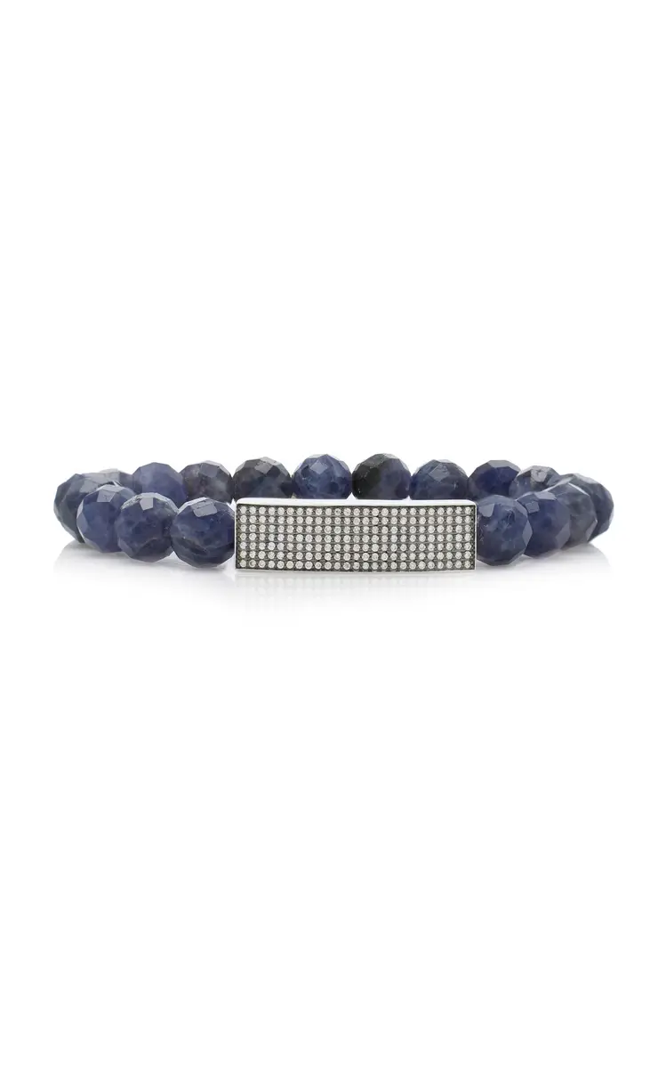 Sydney Evan 14K Gold Diamond And Lolite Bracelet