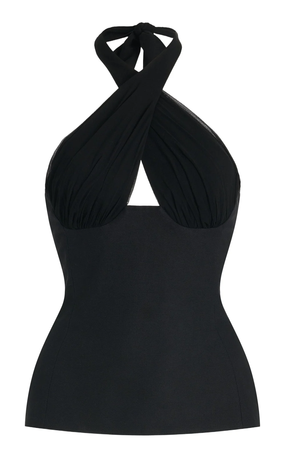 Tae Park Exclusive Sculpted Silk Halter Top