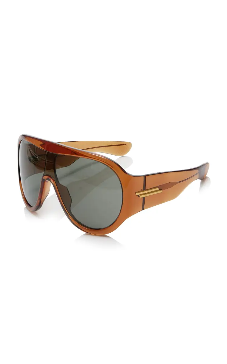 Bottega Veneta Scudo Shield Acetate Sunglasses | Thumbnail 3