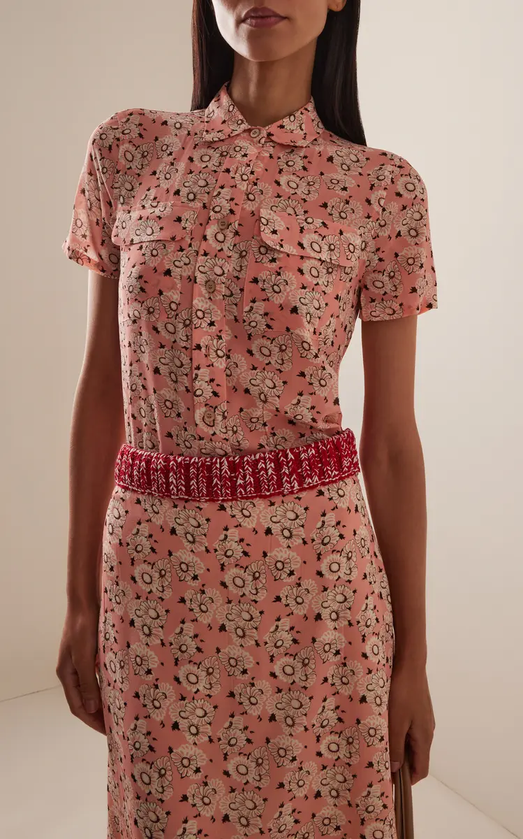 Prada Floral Georgette Shirt | Thumbnail 2 Prada Floral Georgette Shirt | Thumbnail 2