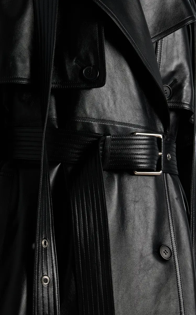 Michael Kors Collection Scarf-Detailed Leather Trench Coat | Thumbnail 11 Michael Kors Collection Scarf-Detailed Leather Trench Coat | Thumbnail 11