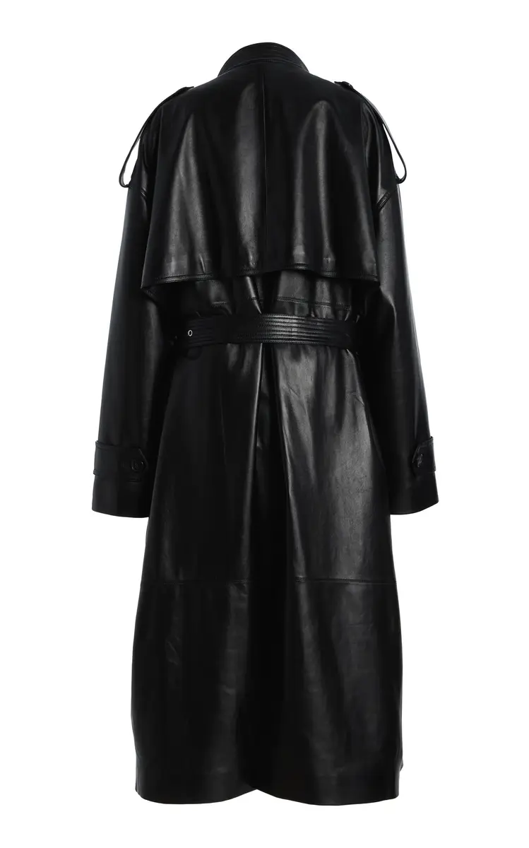 Michael Kors Collection Scarf-Detailed Leather Trench Coat | Thumbnail 15 Michael Kors Collection Scarf-Detailed Leather Trench Coat | Thumbnail 15