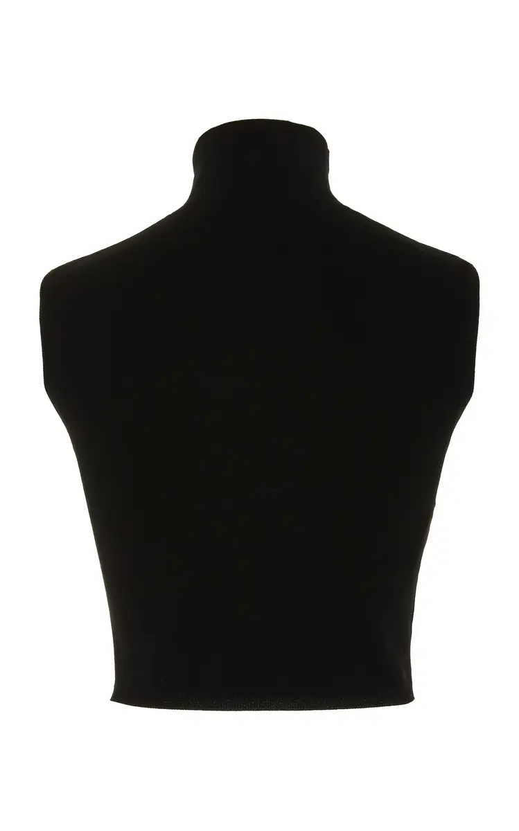 Prada Logo-Detailed Ribbed Jersey Turtleneck Crop Top | Thumbnail 7 Prada Logo-Detailed Ribbed Jersey Turtleneck Crop Top | Thumbnail 7