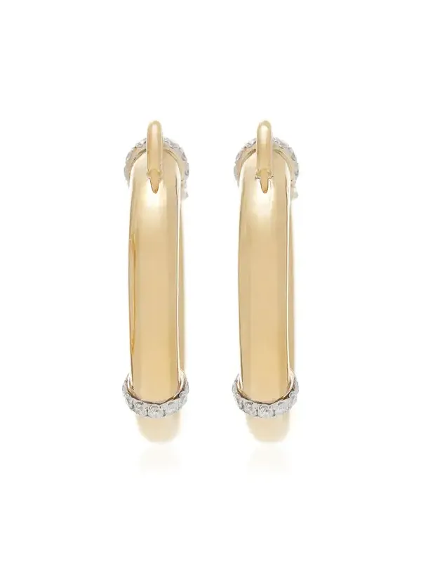 Yvonne Léon Carabiner 9K Yellow Gold Diamond Earrings