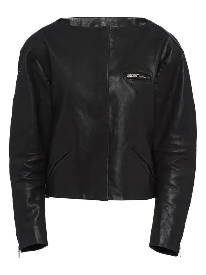Prada Cropped Leather Jacket