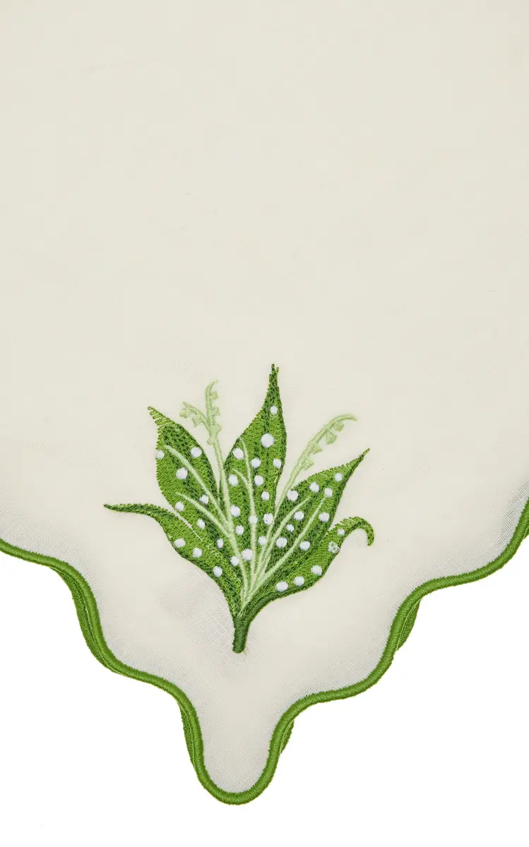 Moda Domus Set-of-Four Lily of the Valley Emboirdered-Linen Napkins | Thumbnail 3 Moda Domus Set-of-Four Lily of the Valley Emboirdered-Linen Napkins | Thumbnail 3