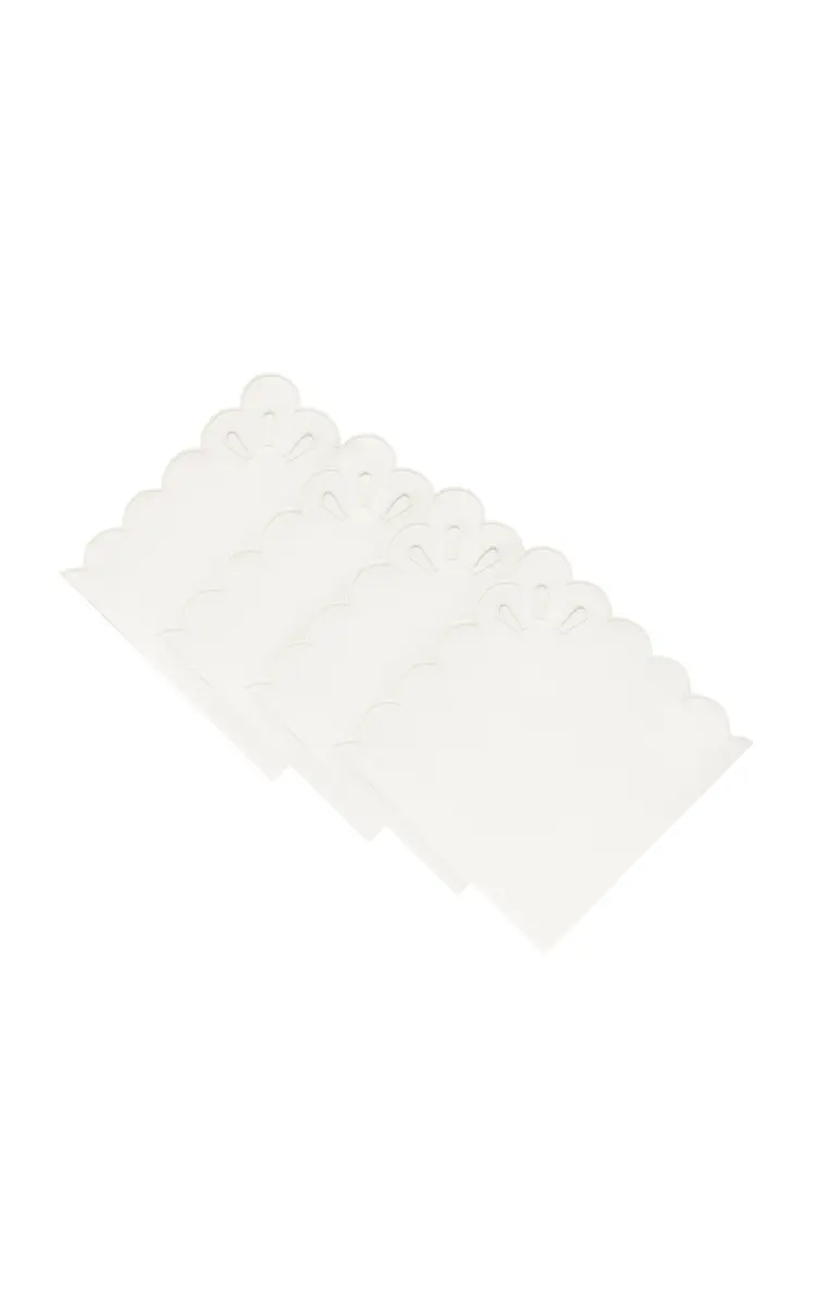 Moda Domus Set-of-Four Handcrafted Linen Napkins - Blue | Thumbnail 2 Moda Domus Set-of-Four Handcrafted Linen Napkins - Blue | Thumbnail 2