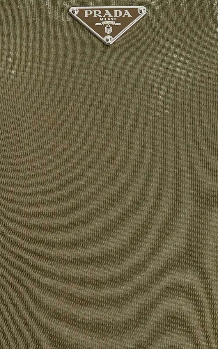 Prada Logo-Detailed Cotton Tank Top | Thumbnail 5 Prada Logo-Detailed Cotton Tank Top | Thumbnail 5
