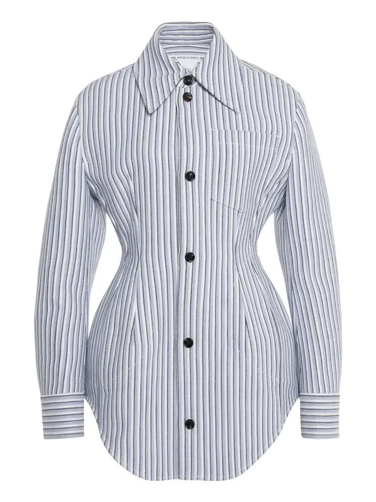 Light Structured Cotton Stripe Jacket Light Structured Cotton Stripe Jacket