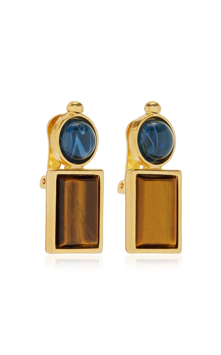 ben-amun Exclusive 24K Gold-Plated Stone Earrings | Thumbnail 3 ben-amun Exclusive 24K Gold-Plated Stone Earrings | Thumbnail 3