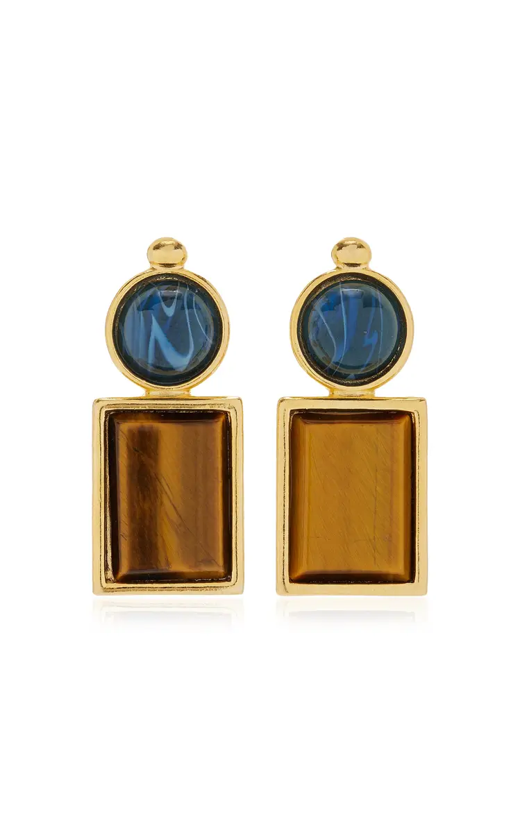 Exclusive 24K Gold-Plated Stone Earrings Exclusive 24K Gold-Plated Stone Earrings