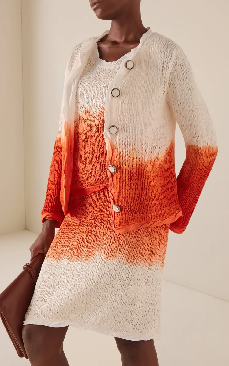 Bottega Veneta Lightweight Wool Silk Overdye Knit Cardigan | Thumbnail 2 Bottega Veneta Lightweight Wool Silk Overdye Knit Cardigan | Thumbnail 2