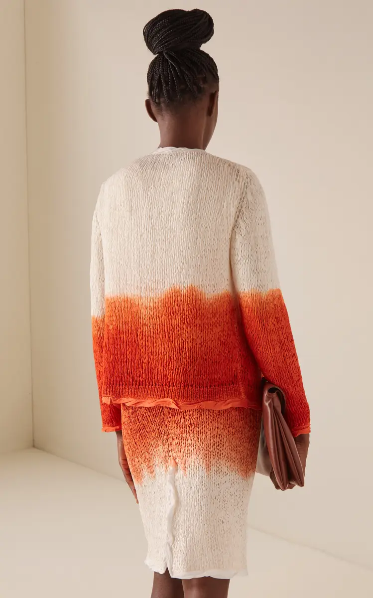 Bottega Veneta Lightweight Wool Silk Overdye Knit Cardigan | Thumbnail 4 Bottega Veneta Lightweight Wool Silk Overdye Knit Cardigan | Thumbnail 4