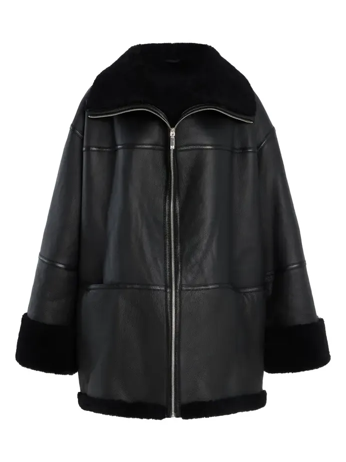 Menfi Oversized Shearling Coat