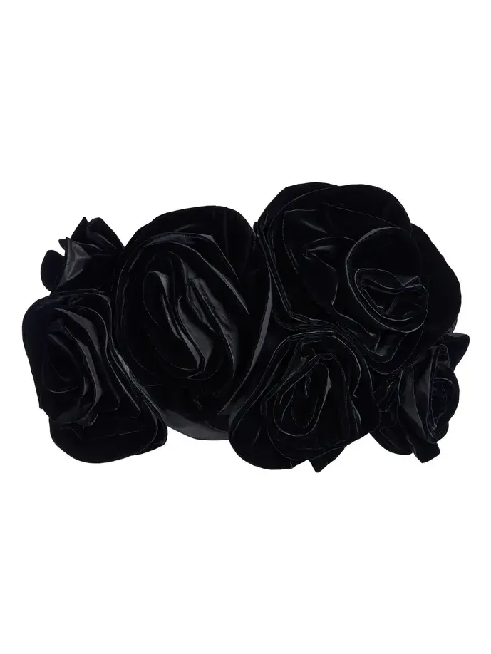 Carolina Herrera Flower-Detailed Velvet Top