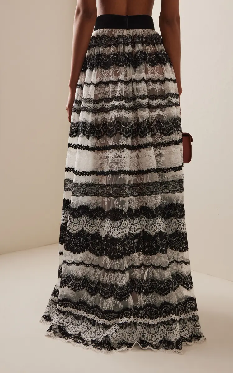 Carolina Herrera Lace-Detailed Maxi Skirt | Thumbnail 4 Carolina Herrera Lace-Detailed Maxi Skirt | Thumbnail 4