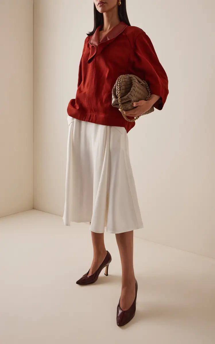 Bottega Veneta Pleated Twill Midi Skirt | Thumbnail 2 Bottega Veneta Pleated Twill Midi Skirt | Thumbnail 2