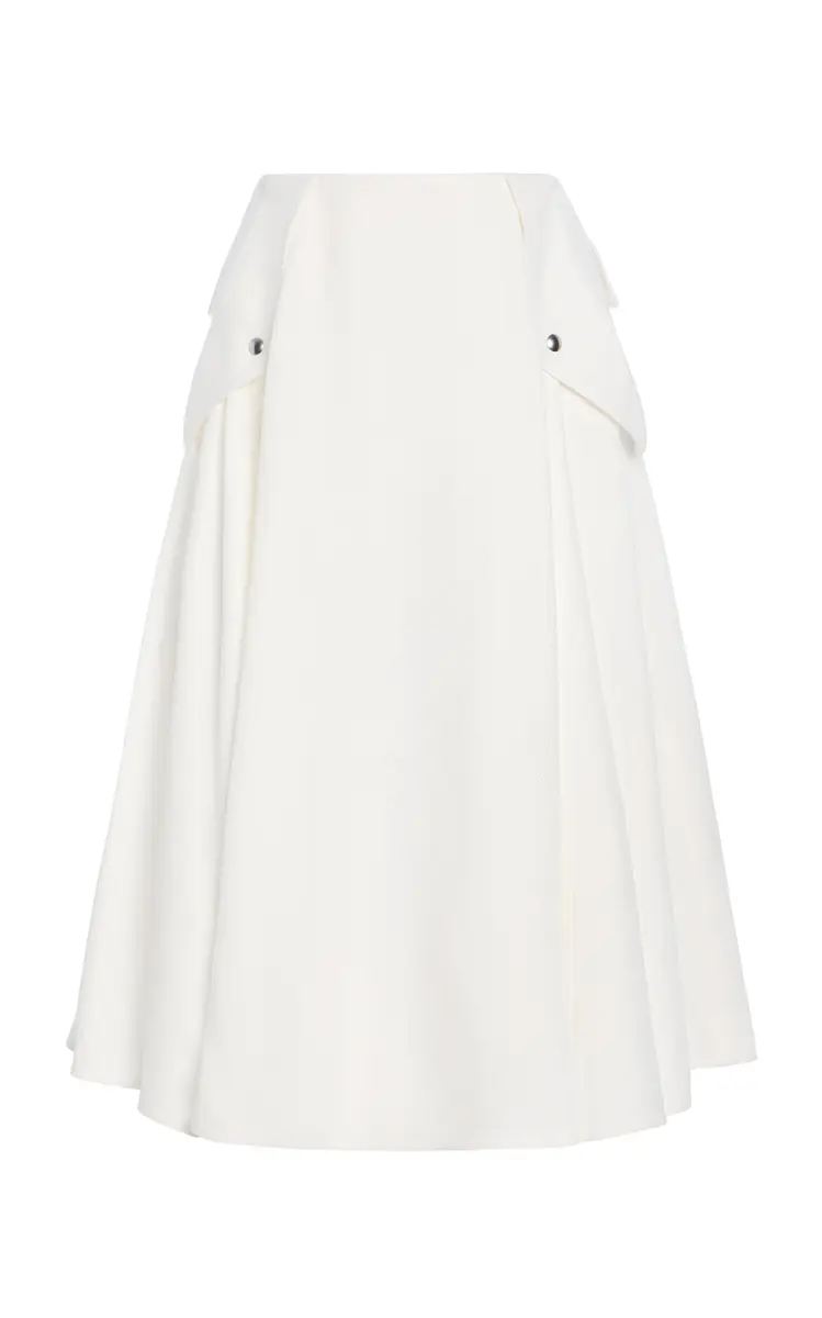 Bottega Veneta Pleated Twill Midi Skirt | Thumbnail 6 Bottega Veneta Pleated Twill Midi Skirt | Thumbnail 6