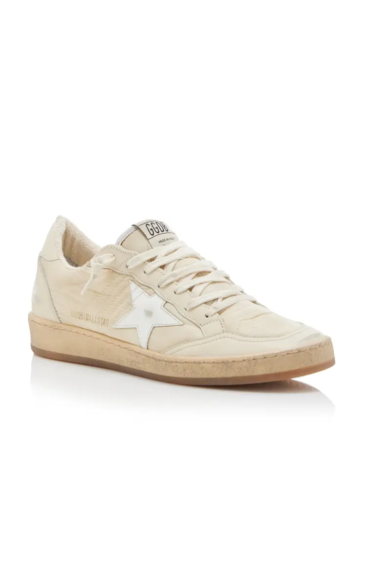 Golden Goose Ball Star Leather-Trimmed Nylon Sneakers | Thumbnail 4 Golden Goose Ball Star Leather-Trimmed Nylon Sneakers | Thumbnail 4