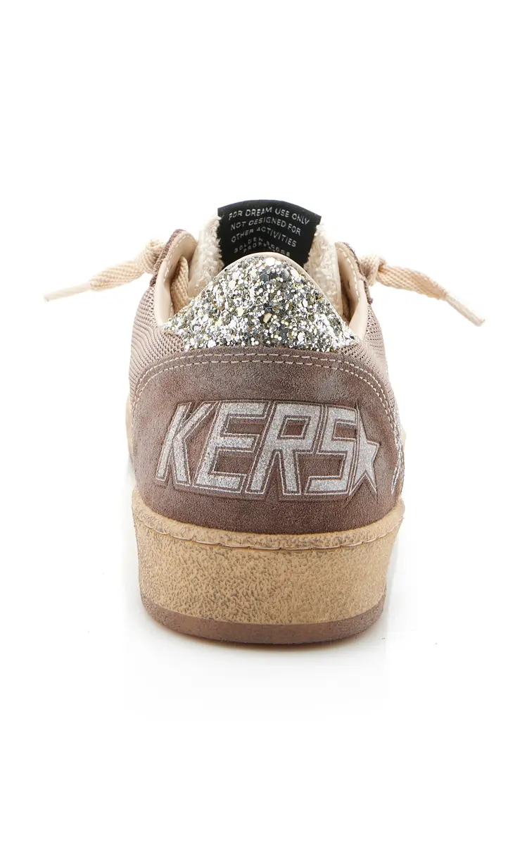 Golden Goose Ball Star Glittered Leather-Trimmed Mesh Sneakers | Thumbnail 5