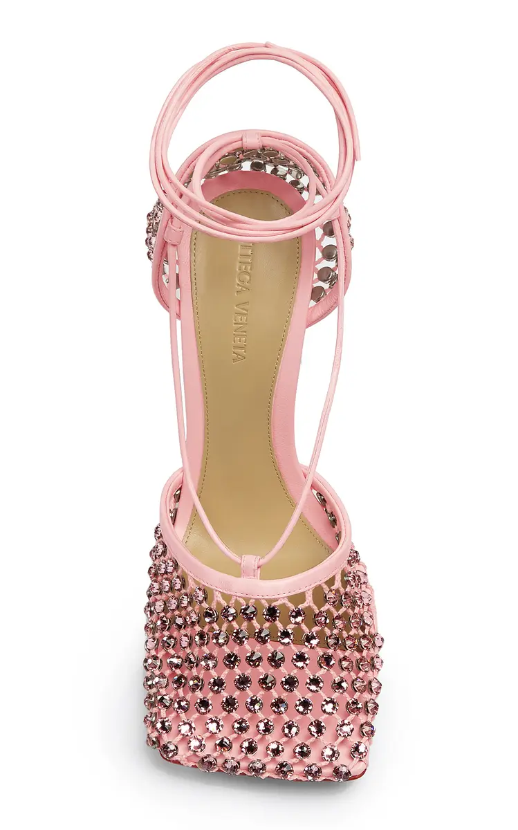 Bottega Veneta Stretch Lace-Up Crystal Sandals | Thumbnail 3 Bottega Veneta Stretch Lace-Up Crystal Sandals | Thumbnail 3