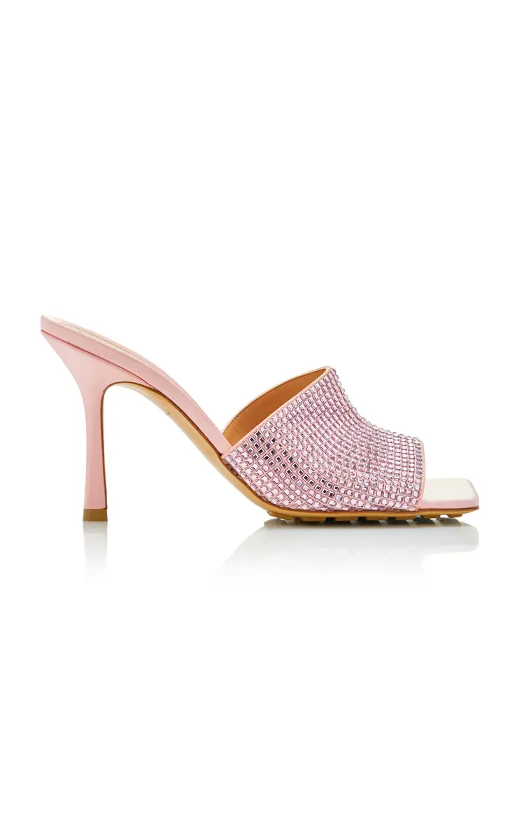 Bottega Veneta Sparkle Slide Stretch Satin Sandals | Thumbnail 3 Bottega Veneta Sparkle Slide Stretch Satin Sandals | Thumbnail 3