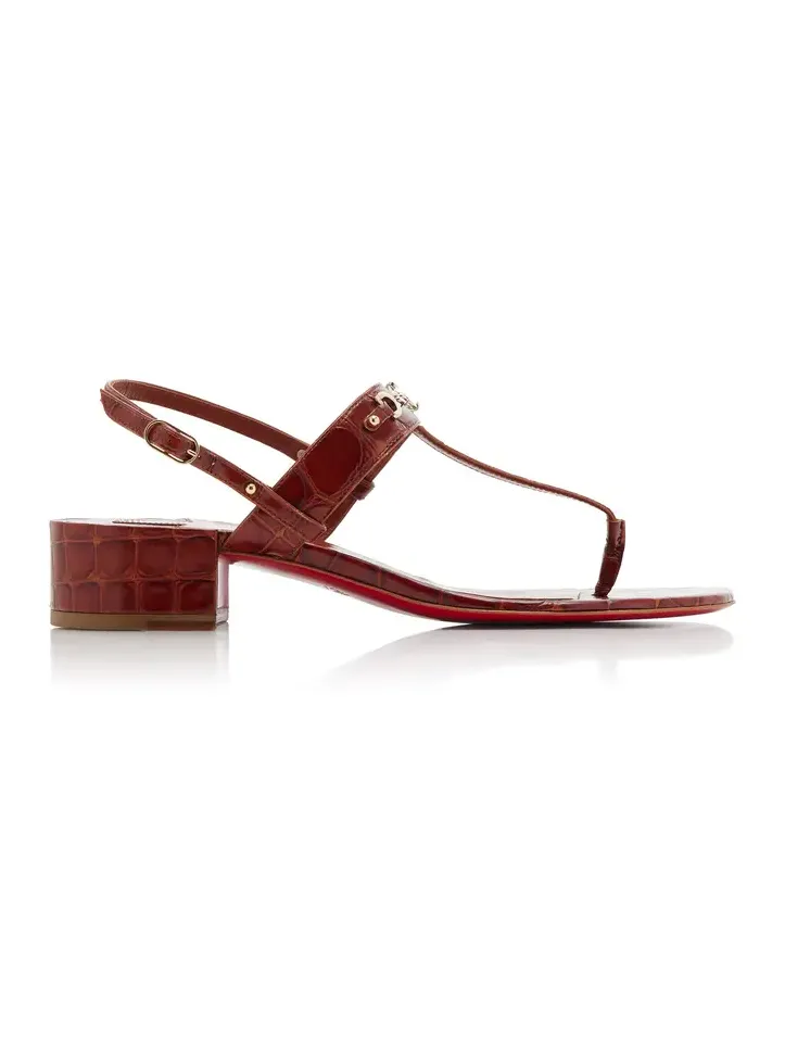 MJ Thong 25mm Croc-Embossed Leather Sandals MJ Thong 25mm Croc-Embossed Leather Sandals