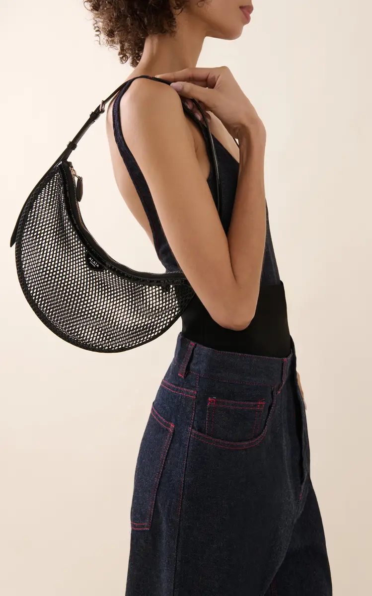 Alaïa Demi Lune Mesh Shoulder Bag | Thumbnail 4