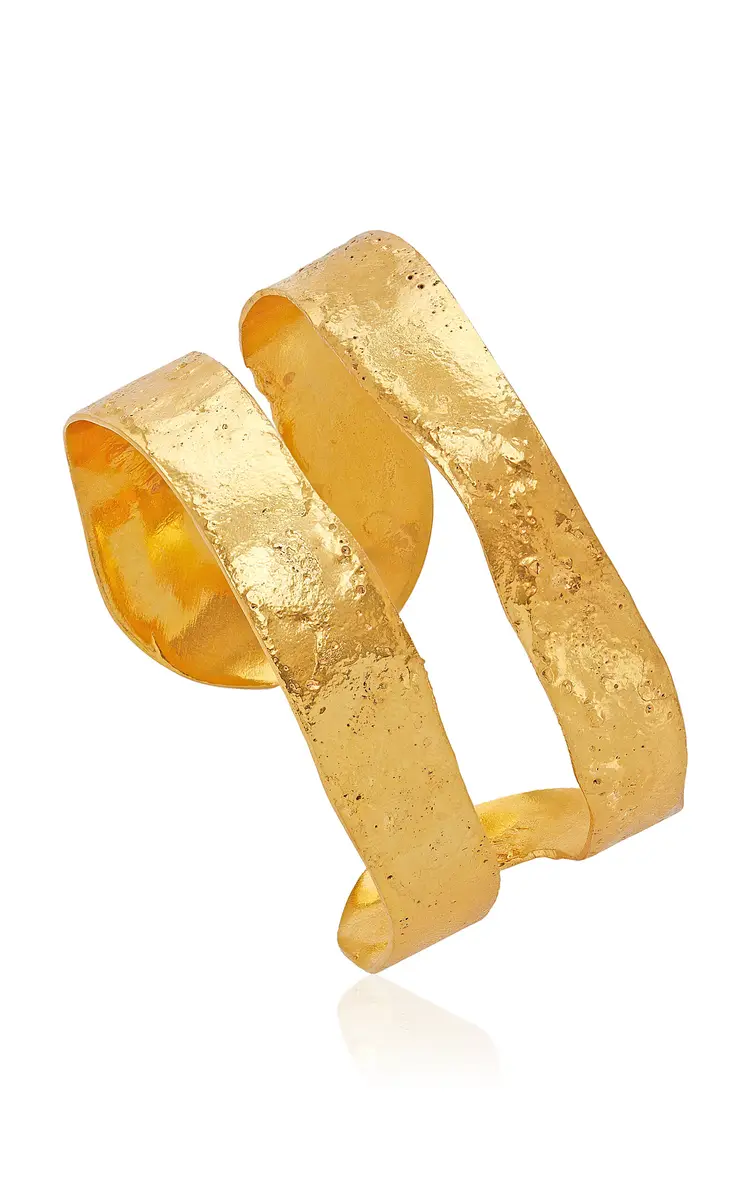 Sylvia Toledano Small Bianca 22K Gold-Plated Cuff | Thumbnail 3 Sylvia Toledano Small Bianca 22K Gold-Plated Cuff | Thumbnail 3